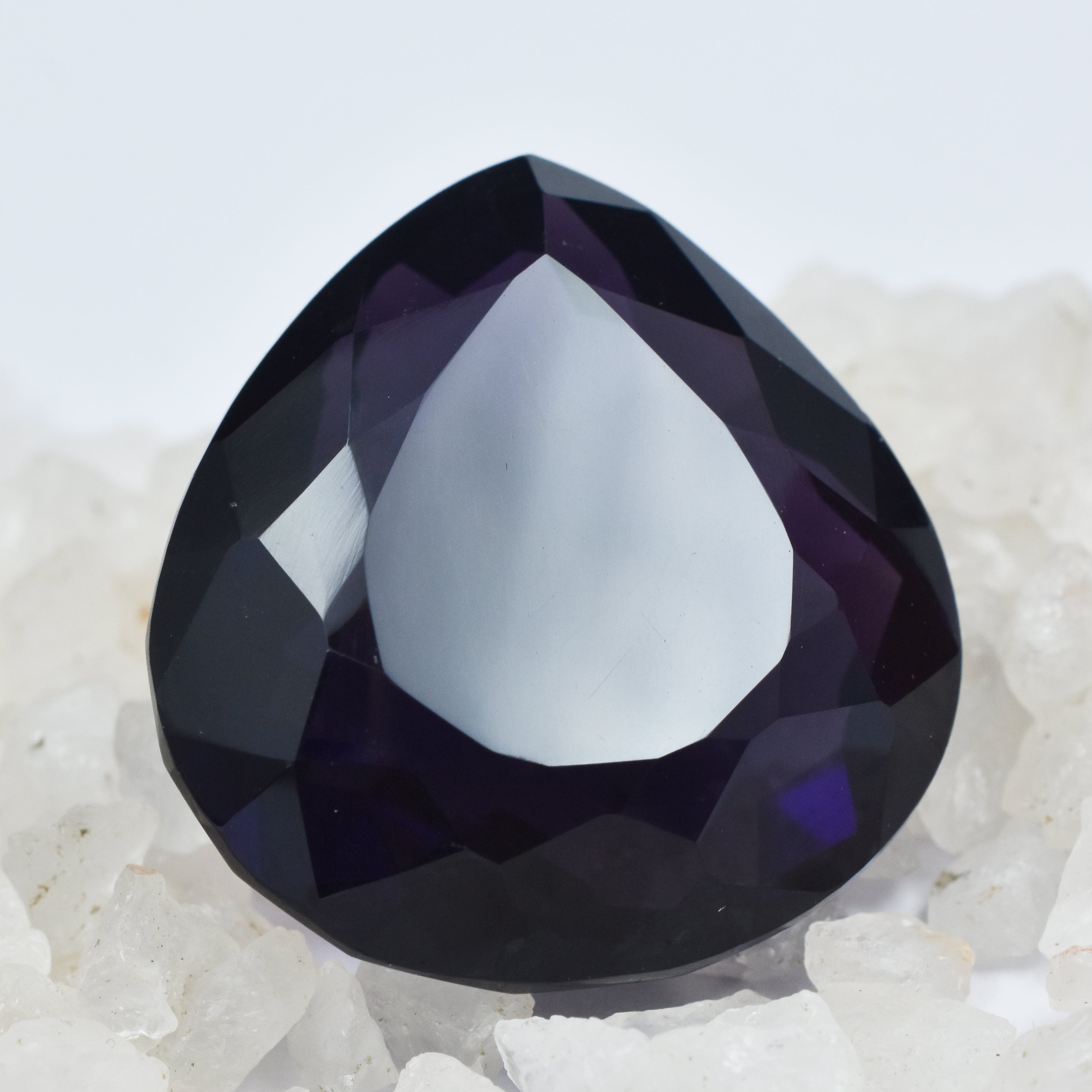 68.10 Ct Natural Purple Amethyst PEAR Cut Loose Gemstone CERTIFIED