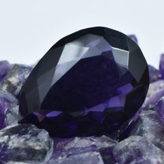 CERTIFIED Natural 57.35 Ct Purple Amethyst Pear Cut Loose Gemstone