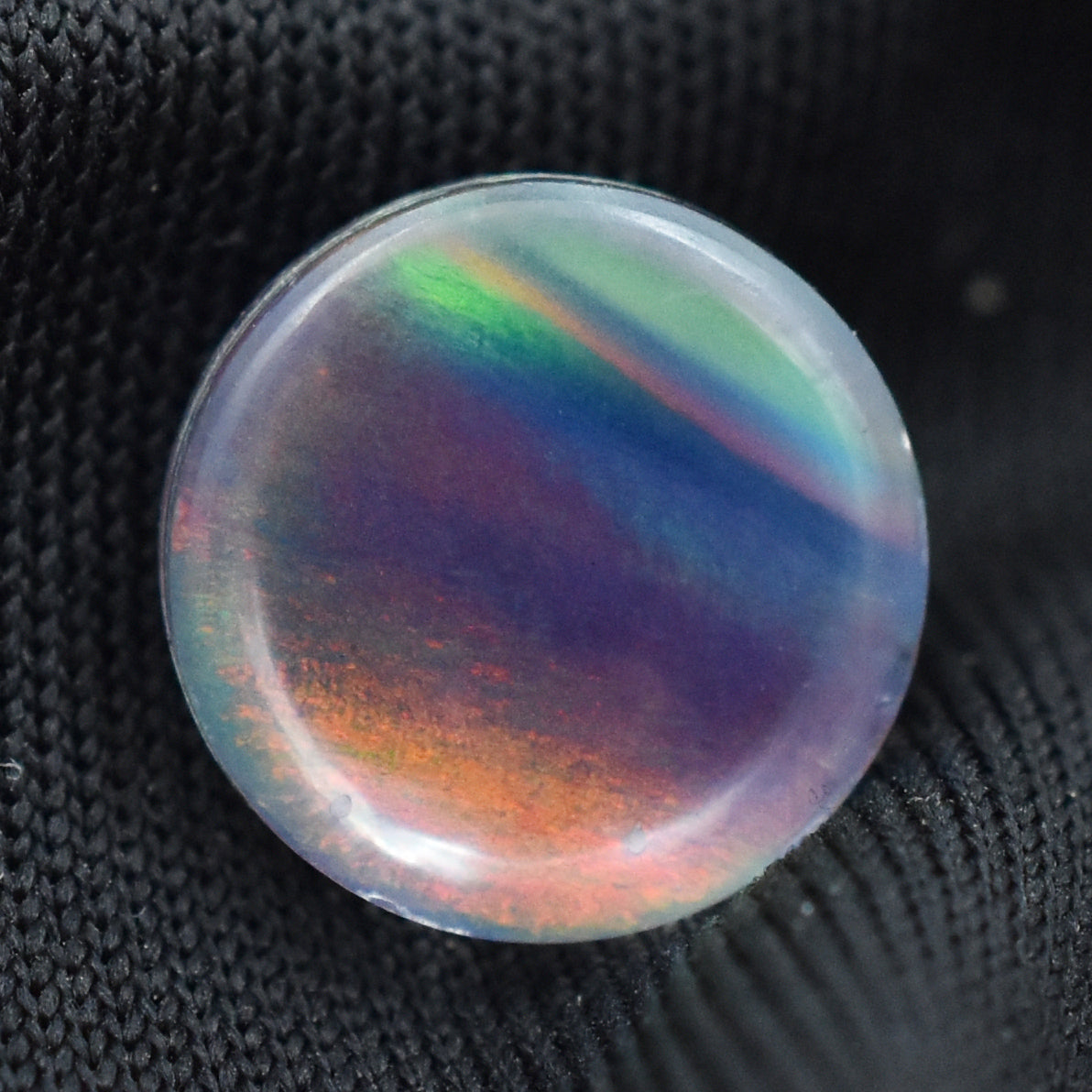 CERTIFIED 3.60 Ct Natural Boulder Opal Doublet Round Shape Loose Gemstone