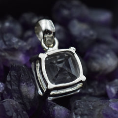 Square Natural Sapphire 29.05 Ct Silver White Pendant Loose Gemstone CERTIFIED