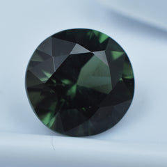 Green Tourmaline Natural CERTIFIED 5.40 Carat Round Shape Loose Gemstone