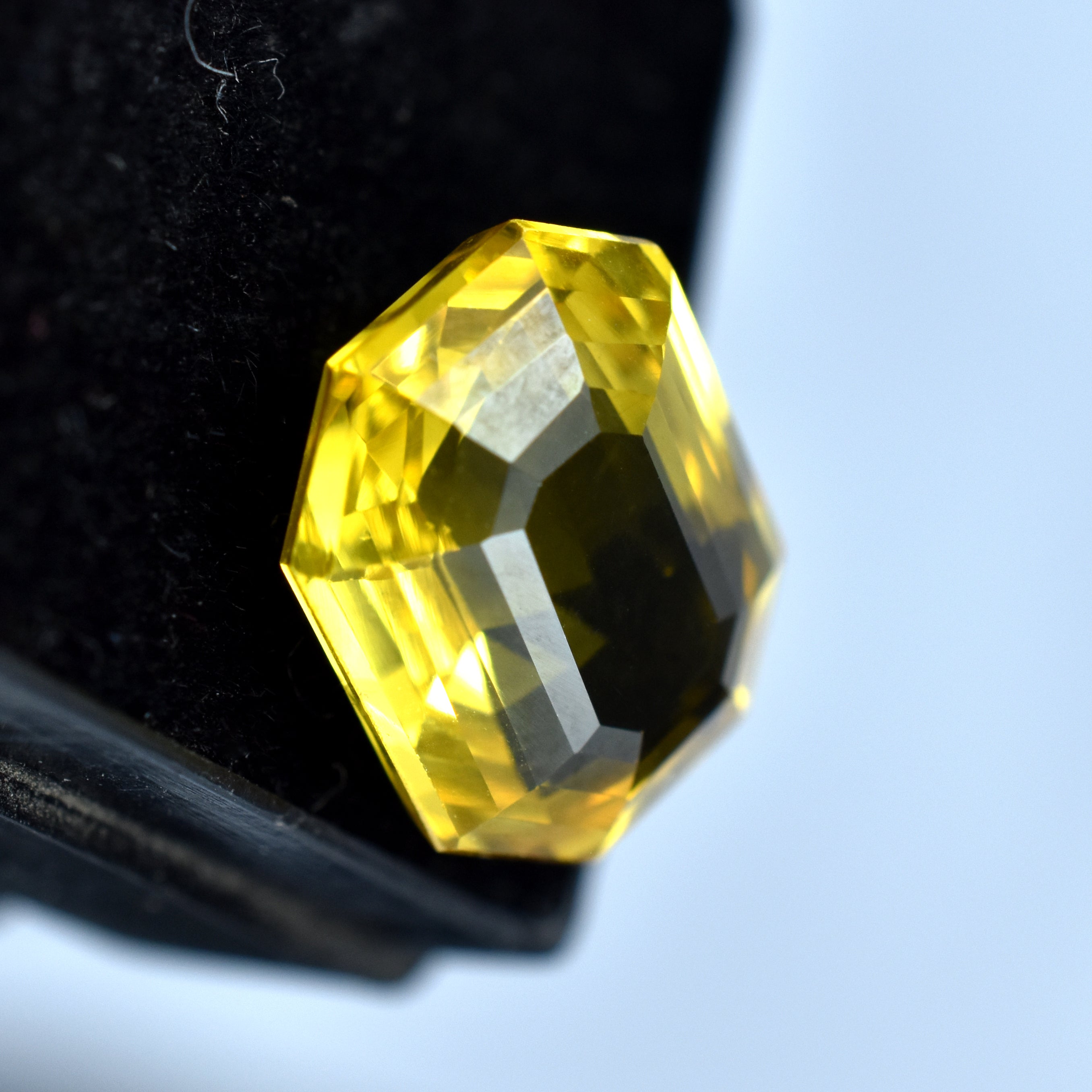 Sapphire Yellow Unique Color Emerald Cut 7.20Ct Natural Loose Gemstone CERTIFIED