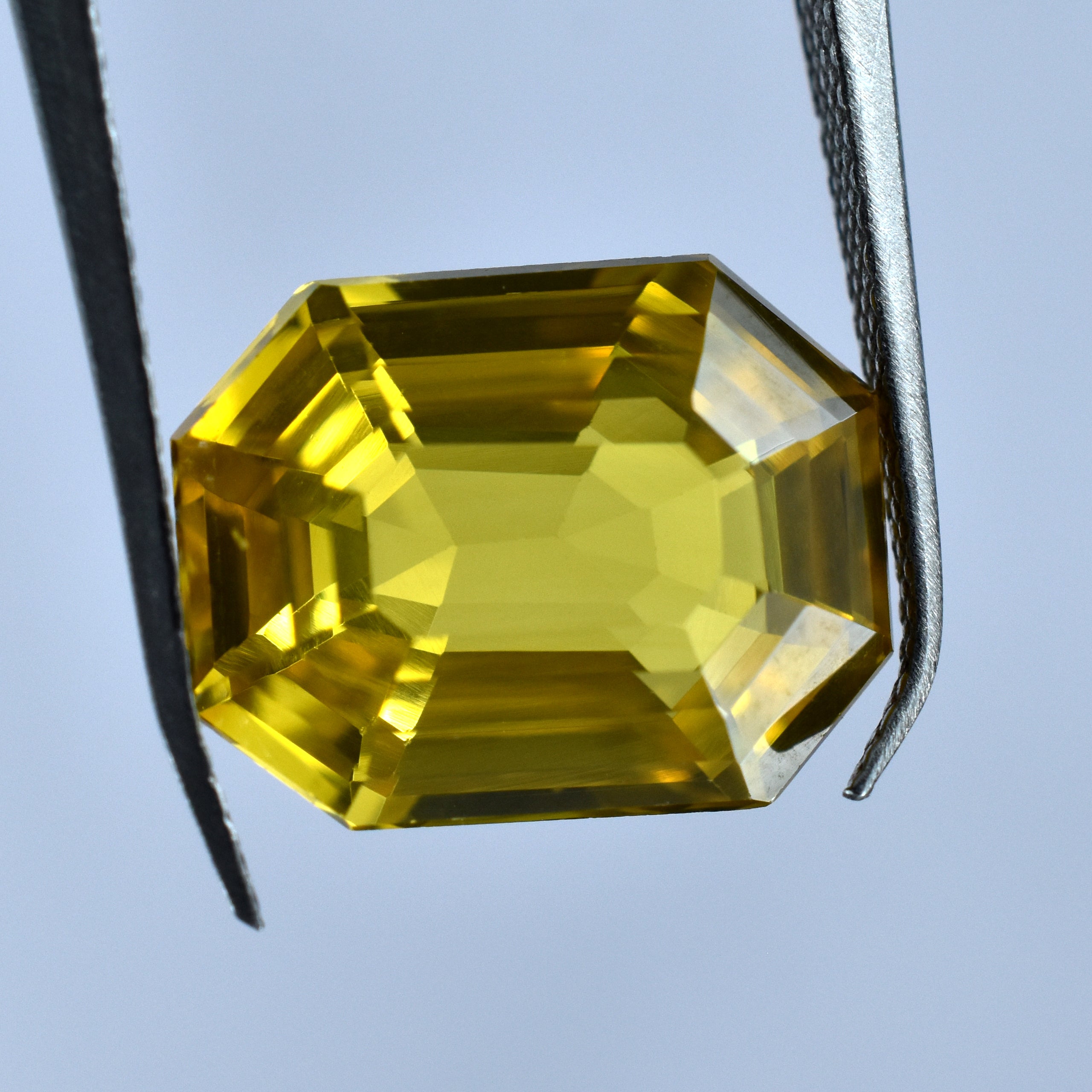 Sapphire Yellow Unique Color Emerald Cut 7.20Ct Natural Loose Gemstone CERTIFIED