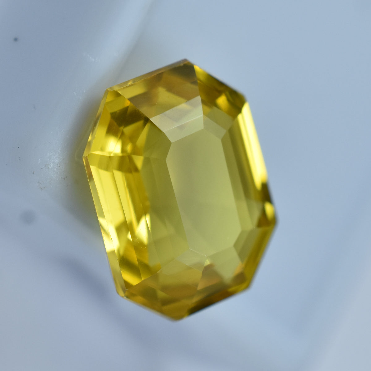 Sapphire Yellow Unique Color Emerald Cut 7.20Ct Natural Loose Gemstone CERTIFIED