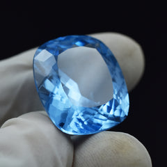 A+ Quality Blue Sapphire CERTIFIED 30.95 Ct Loose Gemstone Natural Cushion Cut