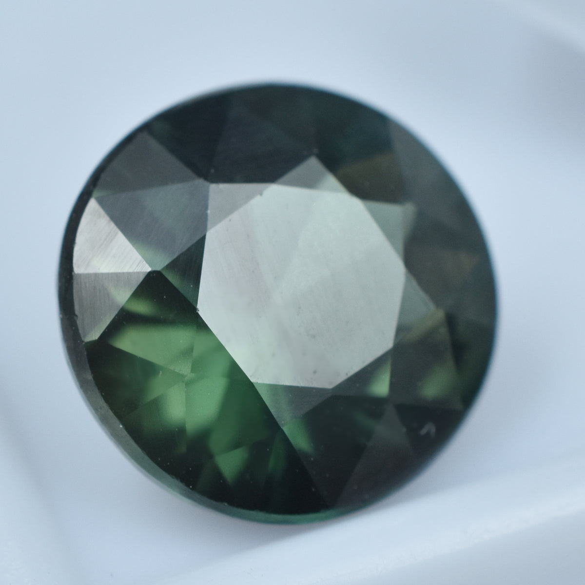 Round Cut Loose Gemstone 6.35 Carat CERTIFIED Natural Tourmaline Deep Green