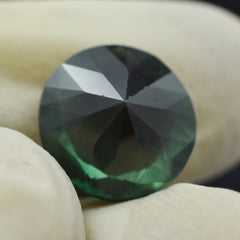 Round Cut Loose Gemstone 6.35 Carat CERTIFIED Natural Tourmaline Deep Green