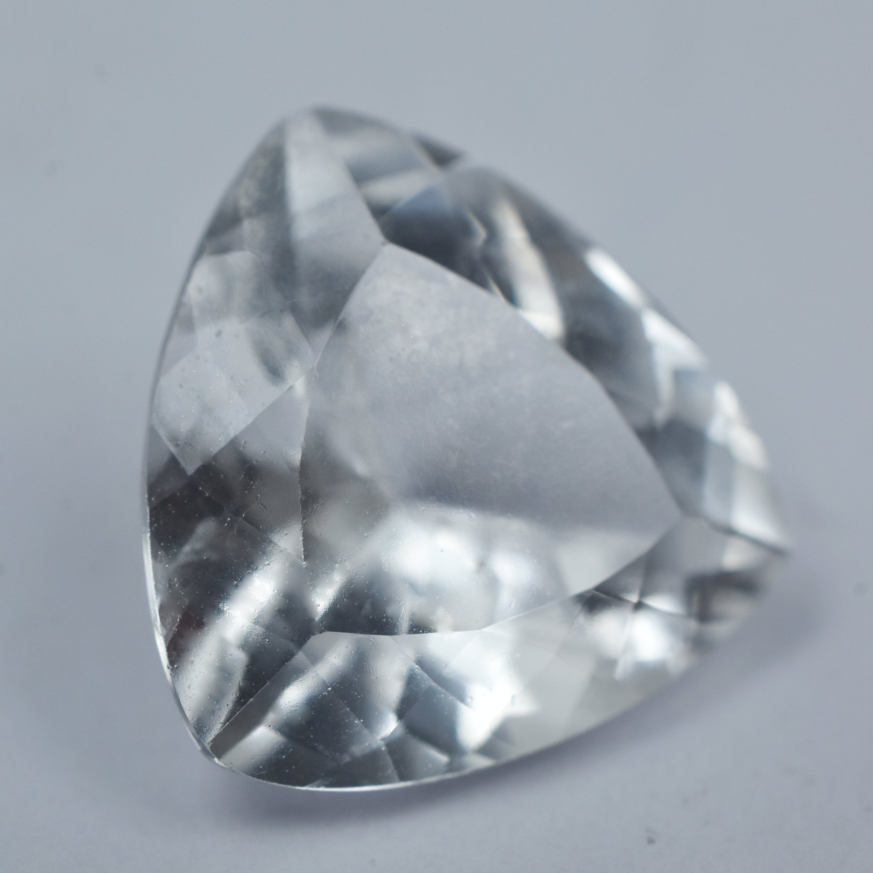 Natural 6.25 Ct White Sapphire Trillion Cut Sapphire Loose Gemstone CERTIFIED