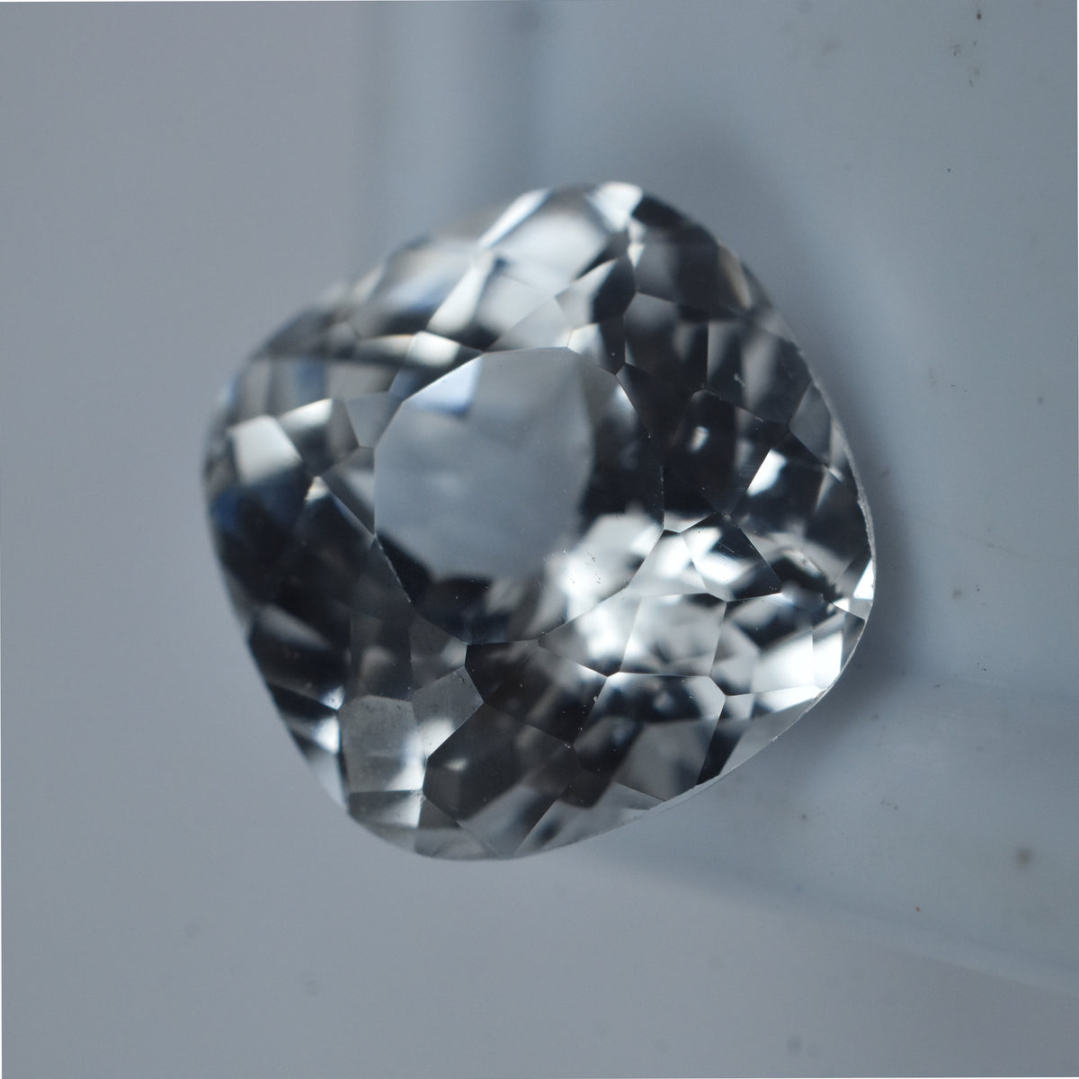 Square Cushion Cut Natural CERTIFIED 3.75 Ct White Sapphire Loose Gemstone