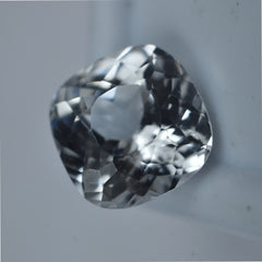 Square Cushion Cut Natural CERTIFIED 3.75 Ct White Sapphire Loose Gemstone