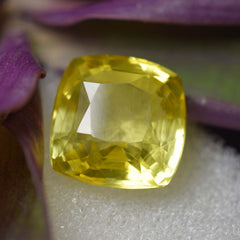 CERTIFIED 10.15 Carat Natural Sapphire Loose Gemstone Yellow Square Cushion Cut