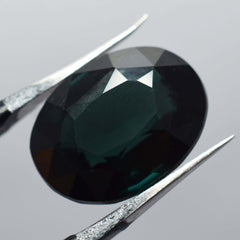 Natural Deep Green Oval Cut 10.45 Ct CERTIFIED Tourmaline Loose Gemstone