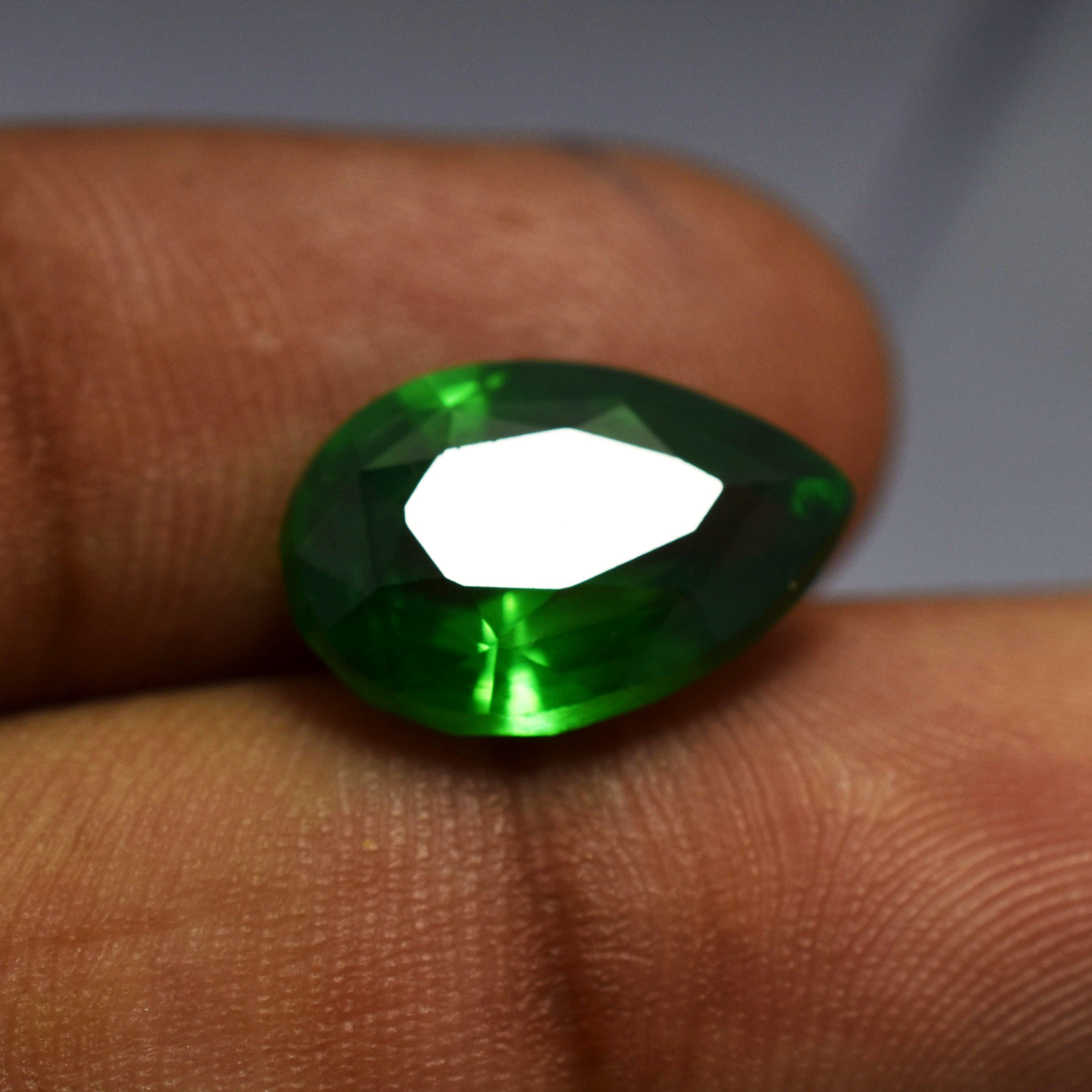 Natural Green Pear Cut 11.70 Ct CERTIFIED Tourmaline Loose Gemstone