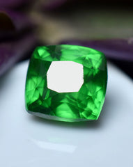 7.55 Ct Natural CERTIFIED Tourmaline Square cushion Cut Green Loose Gemstone