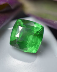 7.55 Ct Natural CERTIFIED Tourmaline Square cushion Cut Green Loose Gemstone