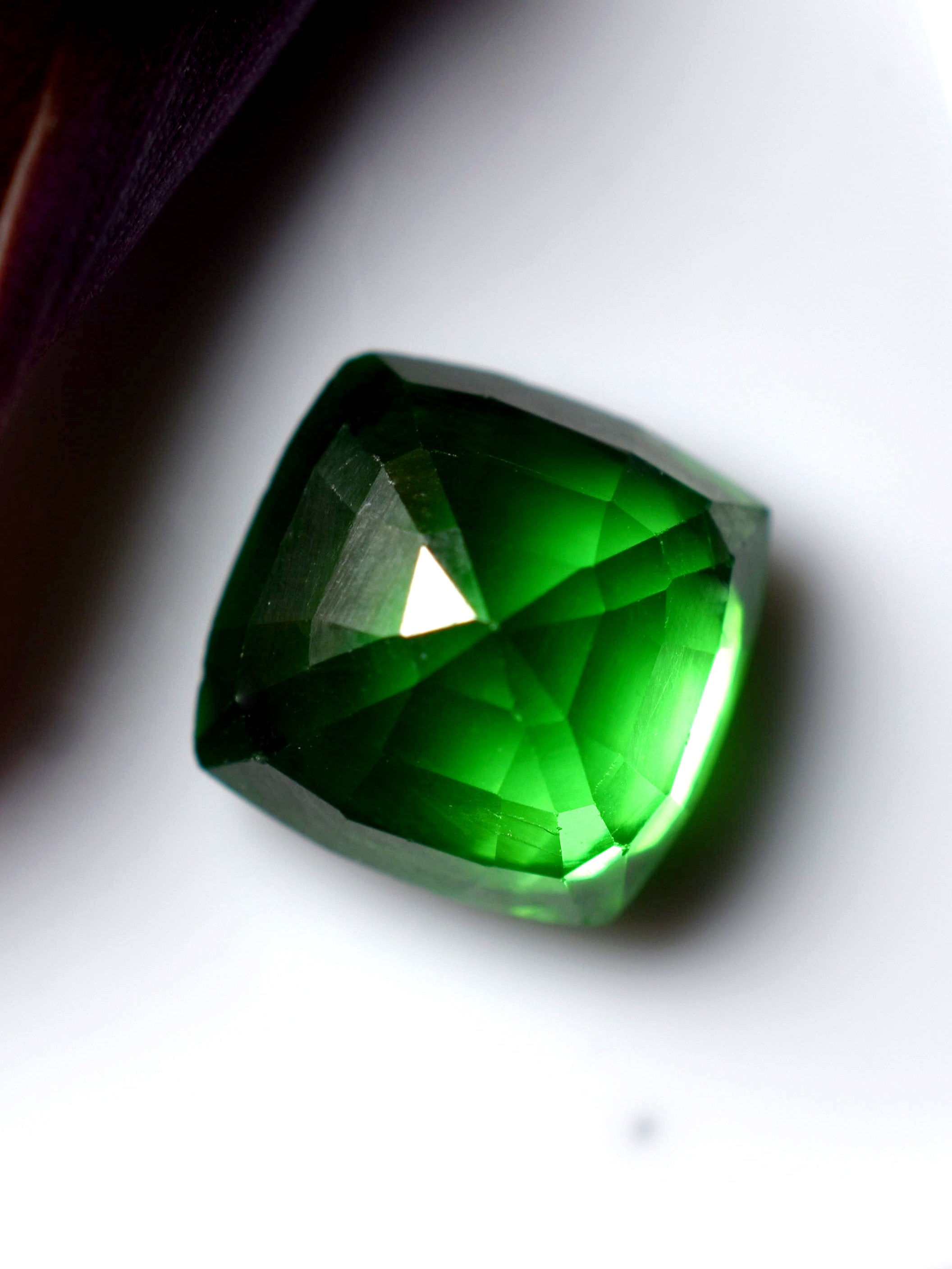 7.55 Ct Natural CERTIFIED Tourmaline Square cushion Cut Green Loose Gemstone