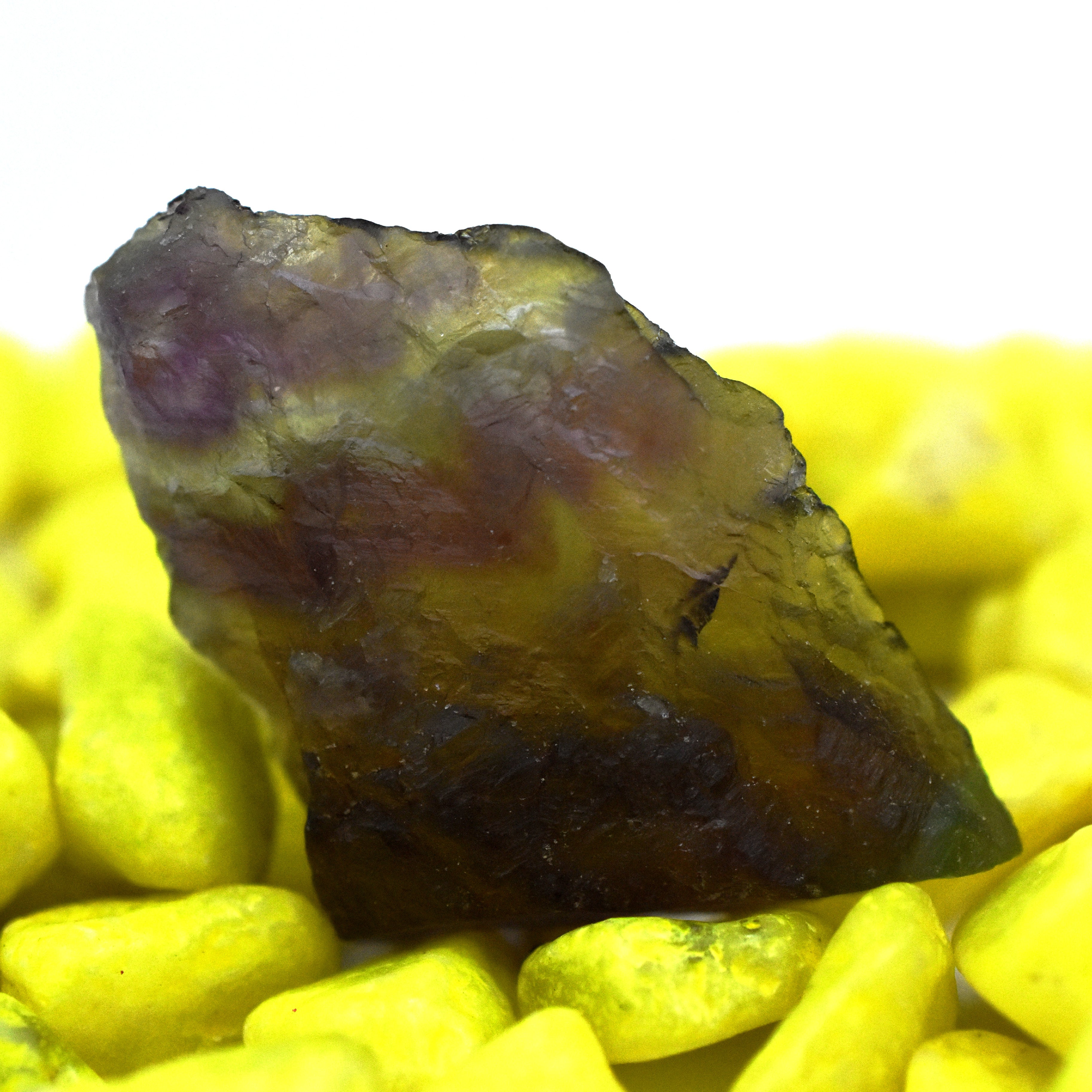 Uncut Rough Natural Multi Color Fluorite 64.05 Ct CERTIFIED Earth Mined Gemstone