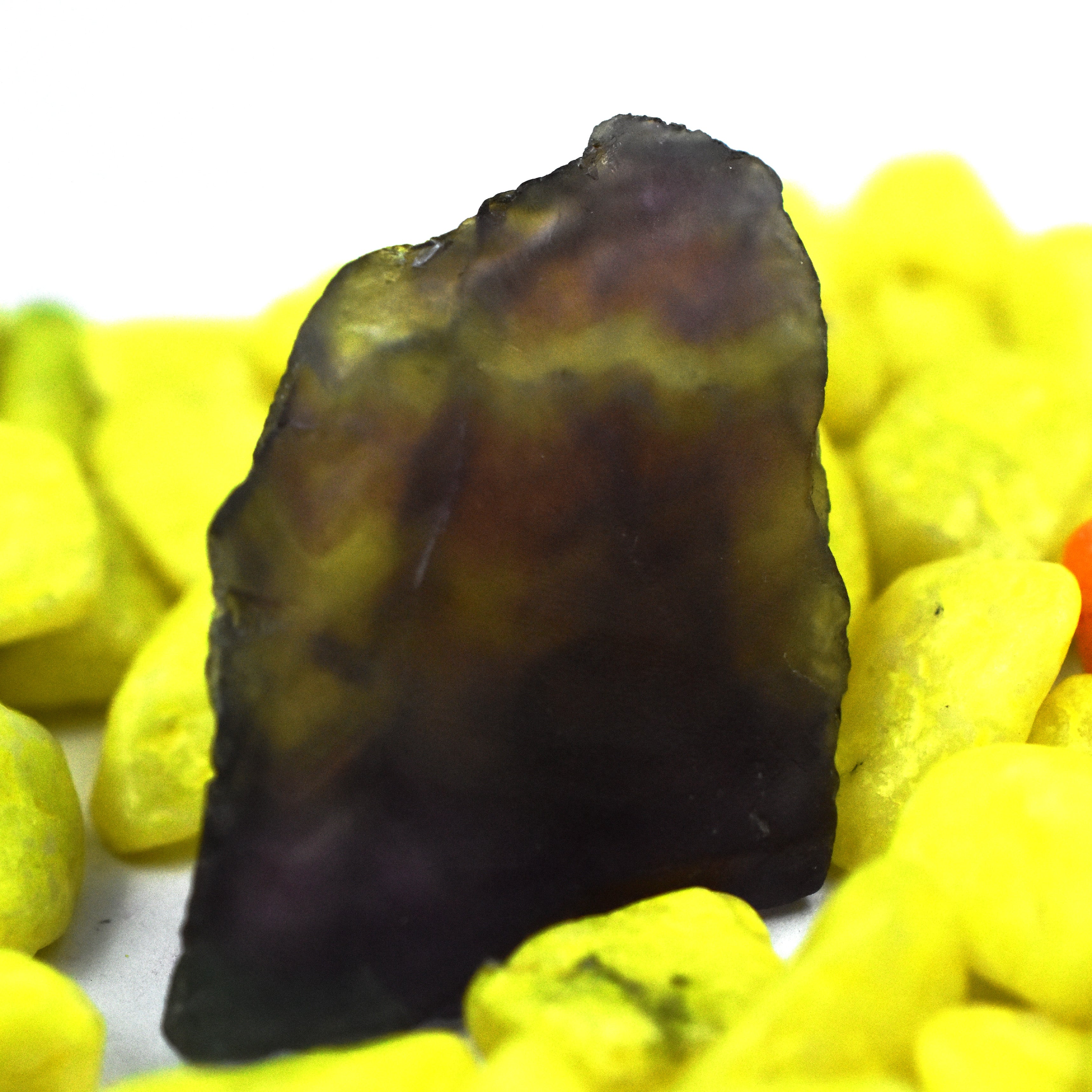 Uncut Rough Natural Multi Color Fluorite 64.05 Ct CERTIFIED Earth Mined Gemstone