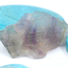 Uncut Raw Natural 40.05 Ct Multi Color Fluorite Rough Loose Gemstone CERTIFIED