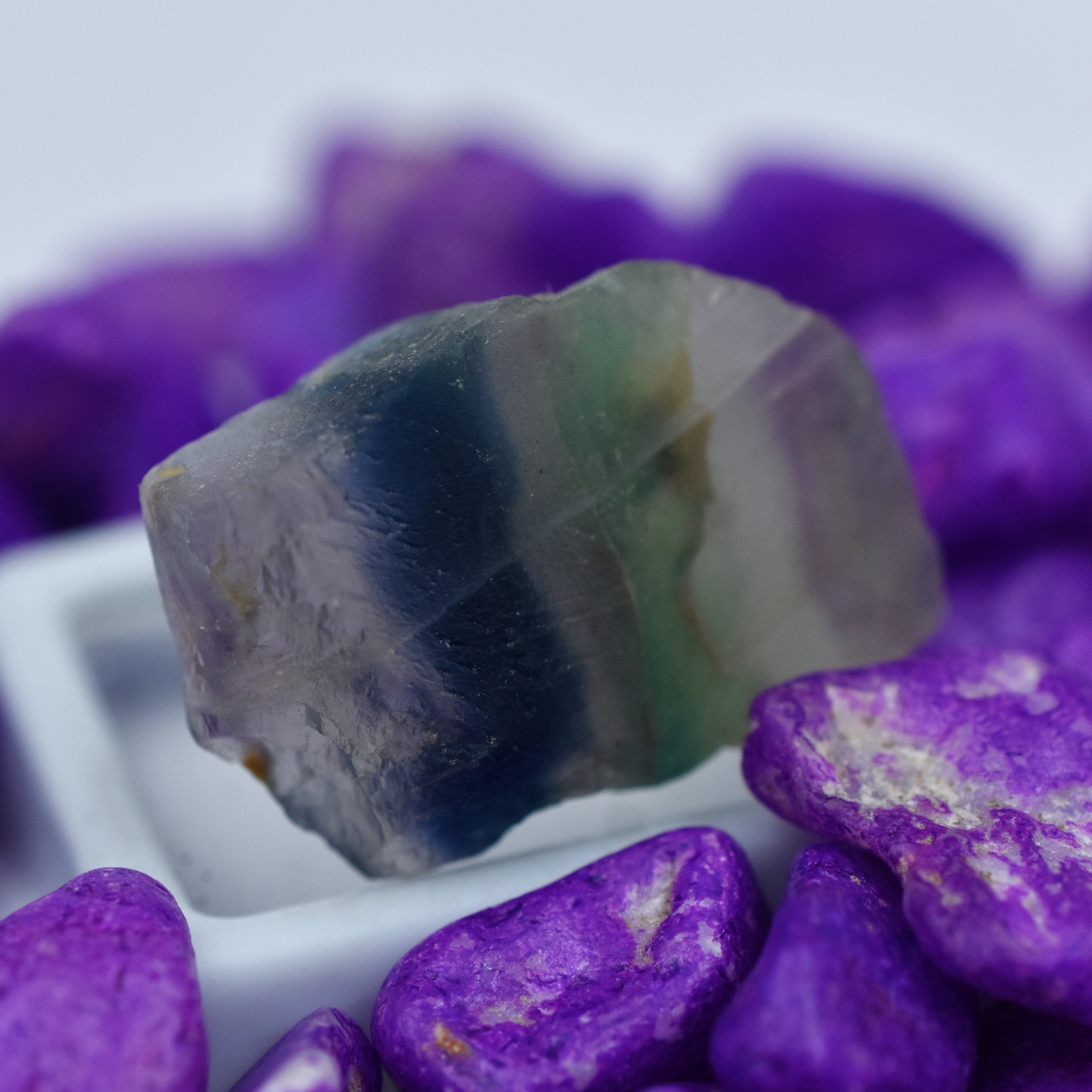 Multi Color Rough Fluorite 42.20 Ct Natural Uncut Raw CERTIFIED Loose Gemstone