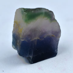 Raw Uncut Rough 43.85 Ct Fluorite Multi Color Natural CERTIFIED Loose Gemstone