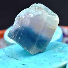 Raw Uncut Rough 43.85 Ct Fluorite Multi Color Natural CERTIFIED Loose Gemstone