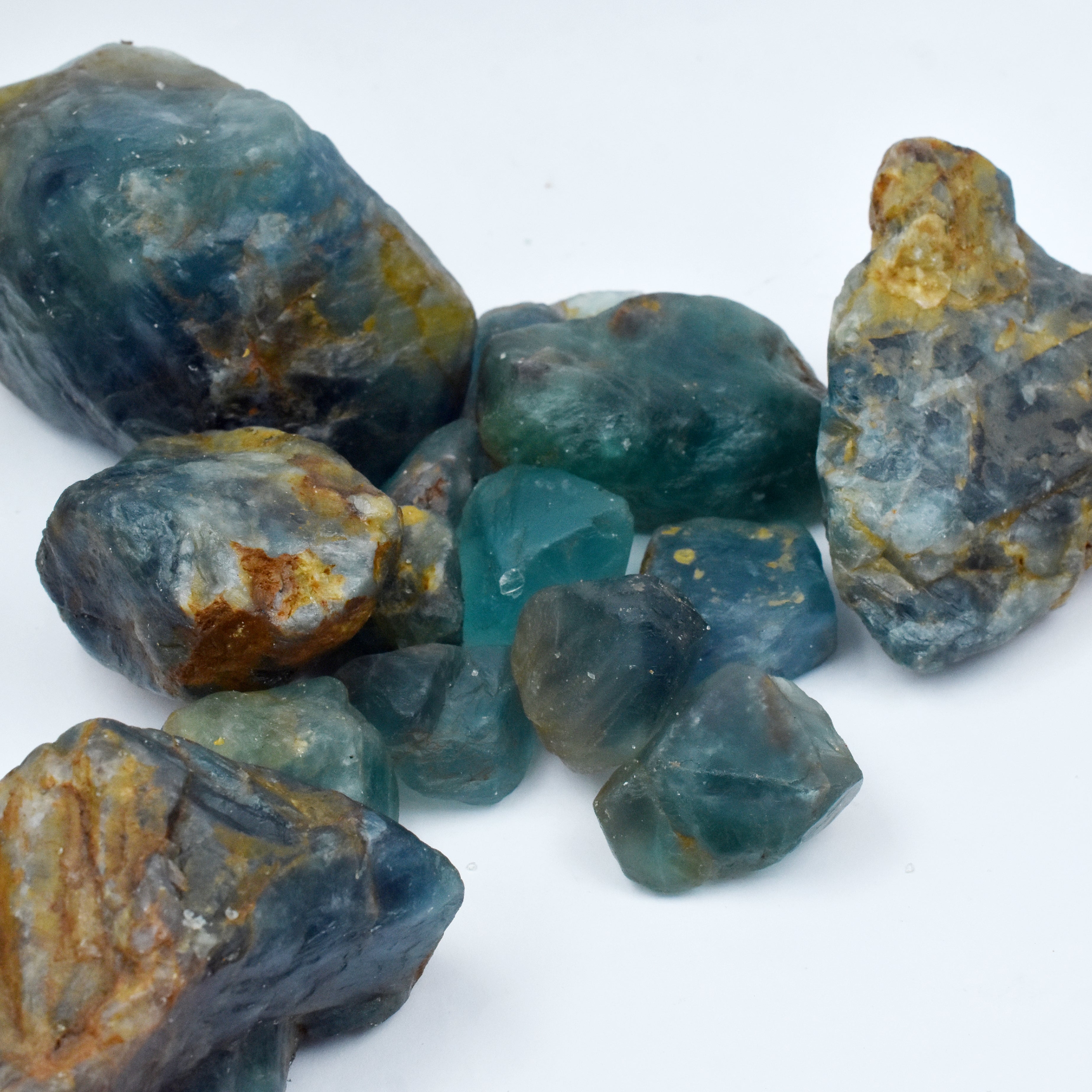 Natural Multi-Color Fluorite 245.45 Ct Uncut Rough CERTIFIED Loose Gemstone Lot