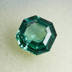 Certified Natural Bluish Green Sapphire Square Cut 13.50 Ct Loose Gemstone Ring Size Gem