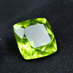 Natural Peridot Square Cushion Cut Peridot Green 10.23 Carat CERTIFIED Ring Size Peridot Ring Size Loose Gemstone August Birthstone Gemstone Best Gift -Free Delivery Free Gift