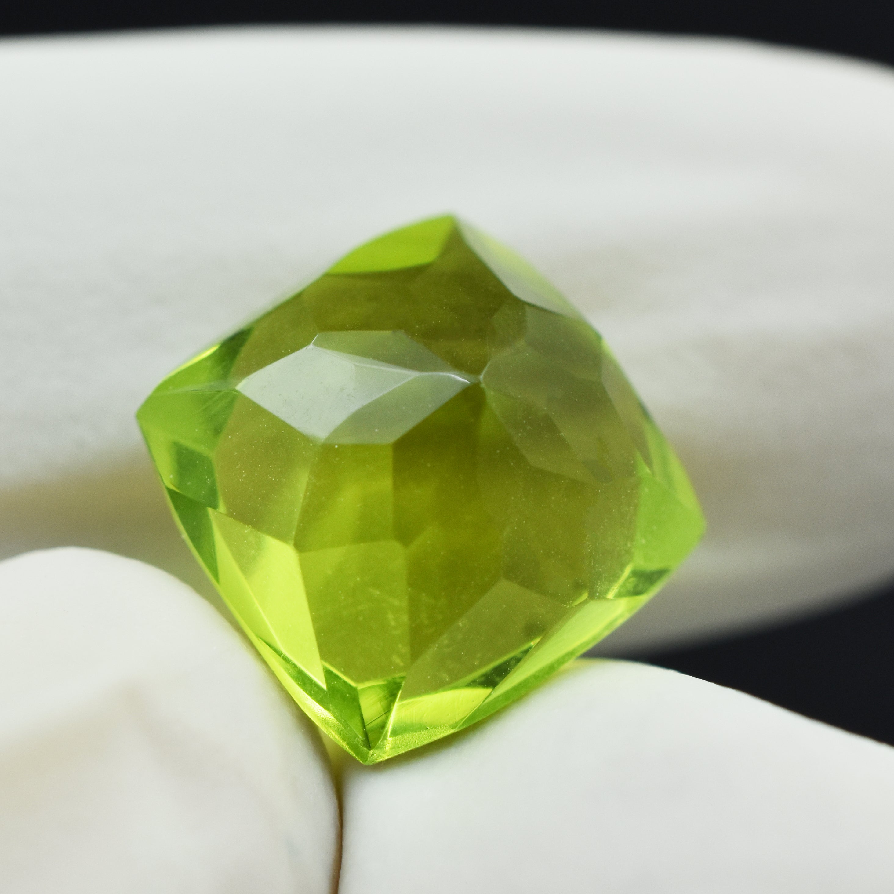 Natural Peridot Square Cushion Cut Peridot Green 10.23 Carat CERTIFIED Ring Size Peridot Ring Size Loose Gemstone August Birthstone Gemstone Best Gift -Free Delivery Free Gift