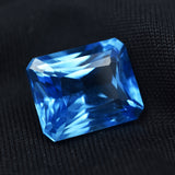 Glistening Blue Sapphire Certified Emerald Shape 10.85 Carat Blue Sapphire Natural Loose Gemstone Sri Lanka Sapphire Pendant/Ring Making Gemstone