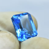 Glistening Blue Sapphire Certified Emerald Shape 10.85 Carat Blue Sapphire Natural Loose Gemstone Sri Lanka Sapphire Pendant/Ring Making Gemstone