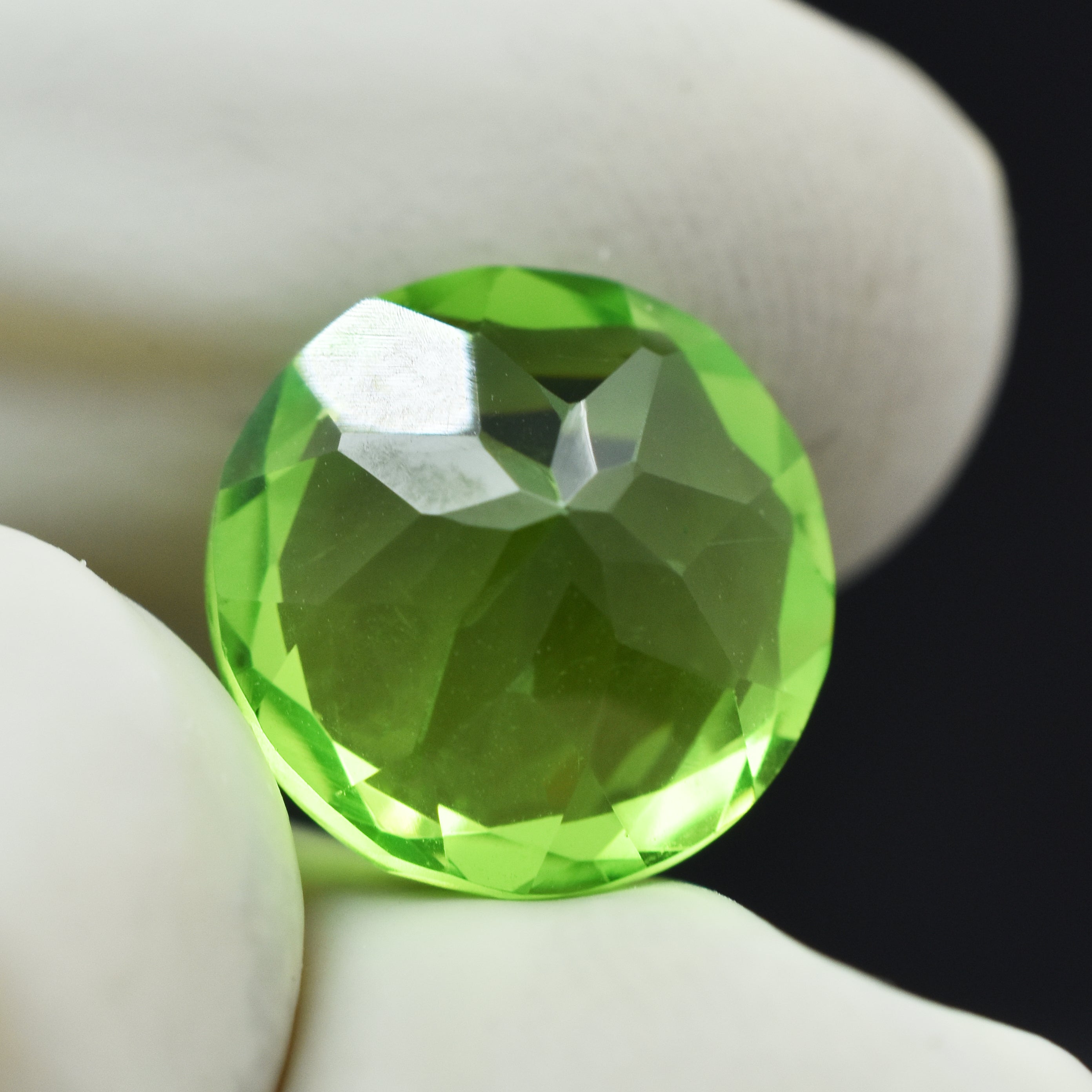 Natural 10.20 Carat Round Cut Green Peridot Certified Loose Gemstone Peridot From Afghanistan