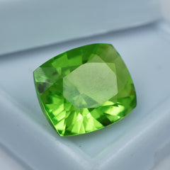 Certified Natural Green Peridot Cushion Cut 9.56 Carat Green Peridot Loose Gemstone Use For Jewelry Making | Free Delivery Free Gift | AAA Exclusive Rare Collection from Afghanistan