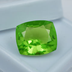 Certified Natural Green Peridot Cushion Cut 9.56 Carat Green Peridot Loose Gemstone Use For Jewelry Making | Free Delivery Free Gift | AAA Exclusive Rare Collection from Afghanistan