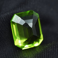 Green Peridot 9.75 Emerald Cut Certified Natural Peridot Green Loose Gemstone Best For Protection Green Peridot