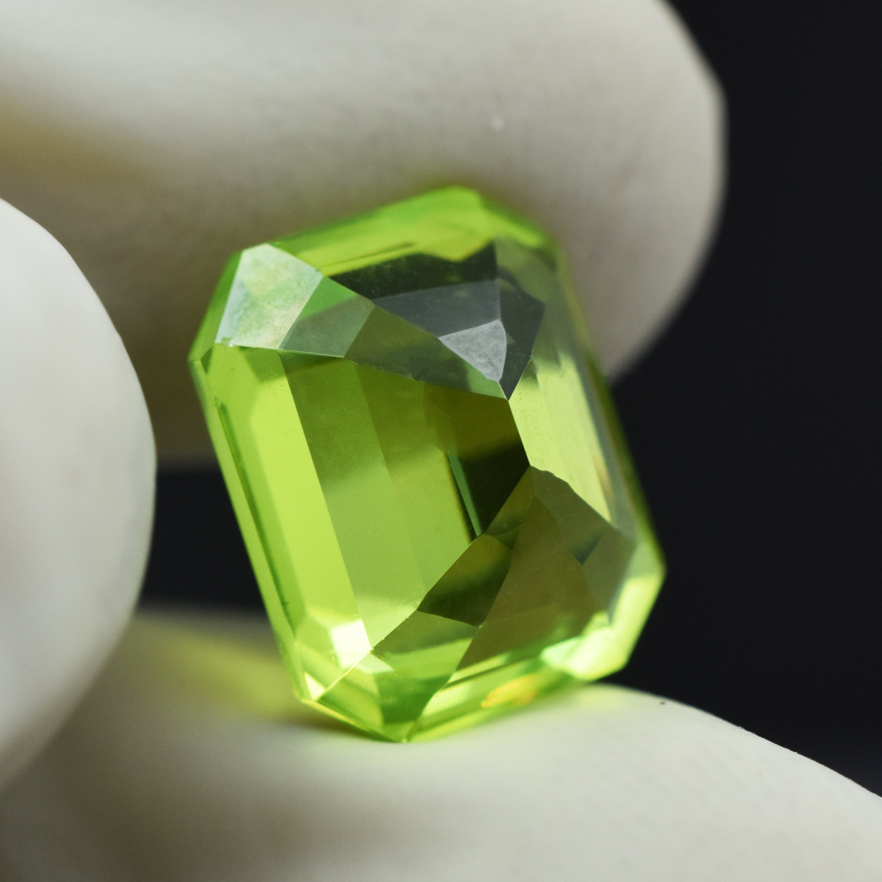 Green Peridot 9.75 Emerald Cut Certified Natural Peridot Green Loose Gemstone Best For Protection Green Peridot