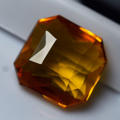 Authentic Natural Yellow Sapphire 9.55 Ct Square Cut A+ Quality CERTIFIED Loose Gemstone Yellow Sapphire Stone.