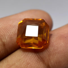 Authentic Natural Yellow Sapphire 9.55 Ct Square Cut A+ Quality CERTIFIED Loose Gemstone Yellow Sapphire Stone.