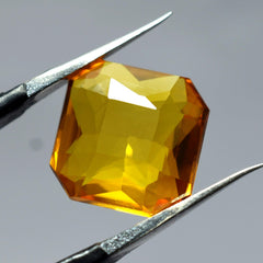 Authentic Natural Yellow Sapphire 9.55 Ct Square Cut A+ Quality CERTIFIED Loose Gemstone Yellow Sapphire Stone.