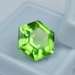 Natural 9.95 Carat fancy Cut Green Peridot Certified Loose Gemstone Jewelry Making Gem Best For Positive Energy