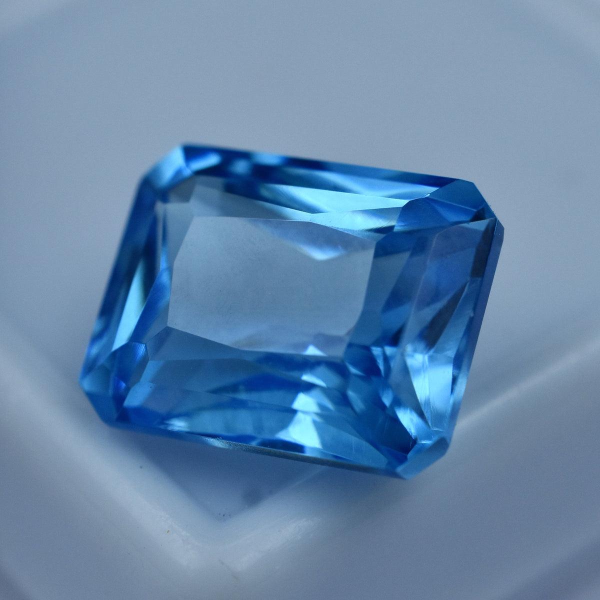 Attractive Sapphire Natural Certified 8.55 Carat Emerald Cut Light Blue Sapphire Loose Gemstone | Free Delivery Free Gift | Best Offer | Gift For Her/ Him