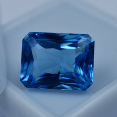 Attractive Sapphire Natural Certified 8.55 Carat Emerald Cut Light Blue Sapphire Loose Gemstone | Free Delivery Free Gift | Best Offer | Gift For Her/ Him