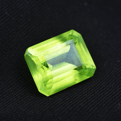 Stunning Green Peridot 10.25 Carat Emerald Cut Peridot Green Certified Natural Loose Gemstone