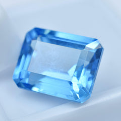 Mind Blowing Blue Sapphire 10.40 Carat Emerald Shape Natural Flawless Ceylon Blue Sapphire Certified Loose Gemstone