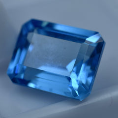 Mind Blowing Blue Sapphire 10.40 Carat Emerald Shape Natural Flawless Ceylon Blue Sapphire Certified Loose Gemstone