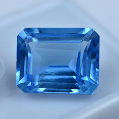 Mind Blowing Blue Sapphire 10.40 Carat Emerald Shape Natural Flawless Ceylon Blue Sapphire Certified Loose Gemstone