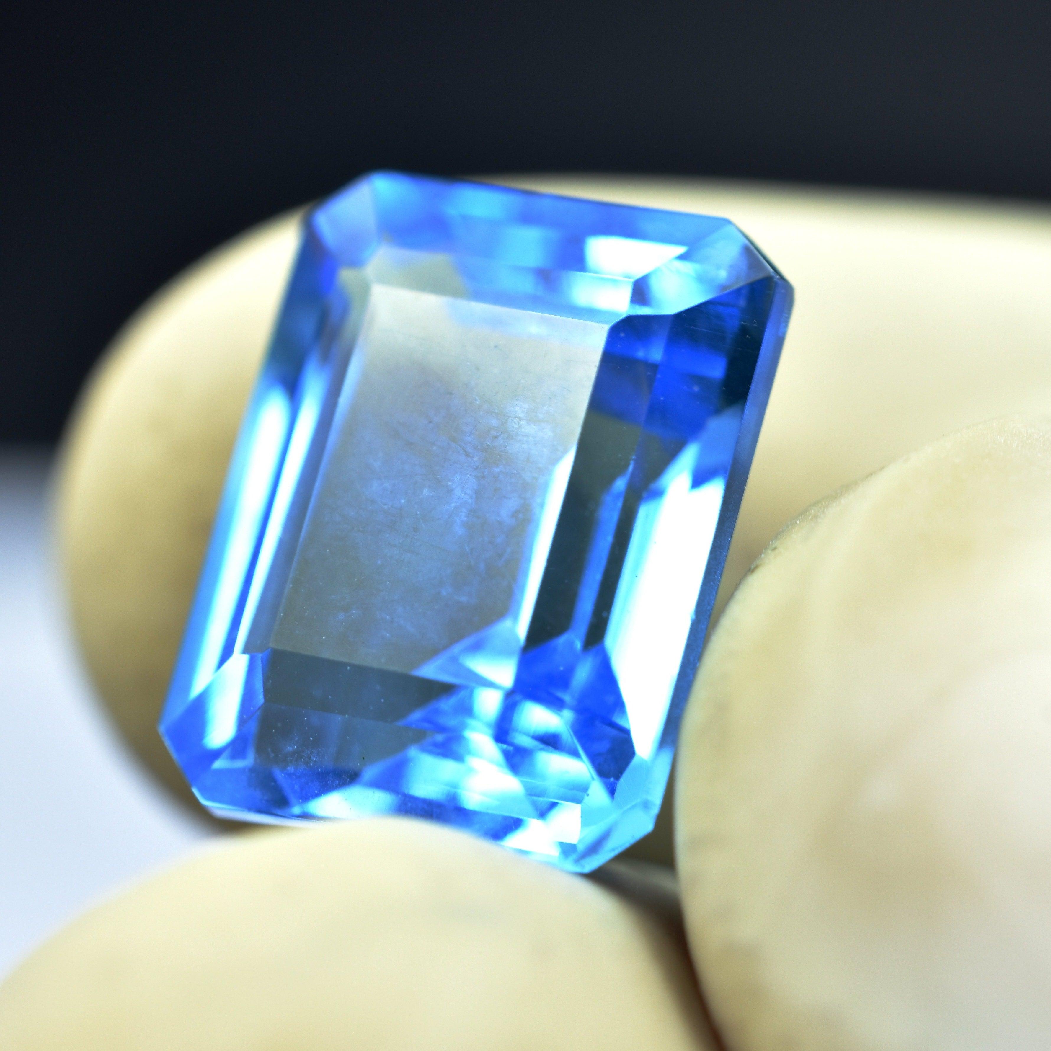 Mind Blowing Blue Sapphire 10.40 Carat Emerald Shape Natural Flawless Ceylon Blue Sapphire Certified Loose Gemstone