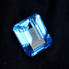 Natural 9.35 Carat Natural Emerald Shape Blue Sapphire Certified Loose Gemstone Best For Protection Sapphire Stone