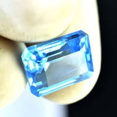 Natural 9.35 Carat Natural Emerald Shape Blue Sapphire Certified Loose Gemstone Best For Protection Sapphire Stone